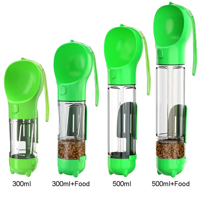 300ml Portable Multifunction Dog Water Bottle Food Feeder