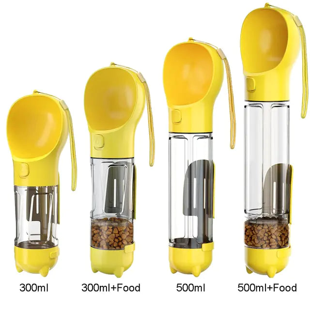 300ml Portable Multifunction Dog Water Bottle Food Feeder