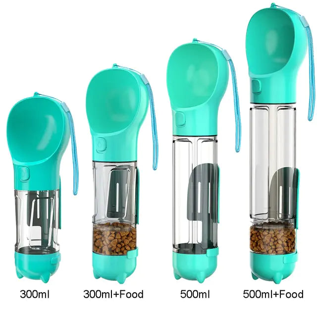 300ml Portable Multifunction Dog Water Bottle Food Feeder